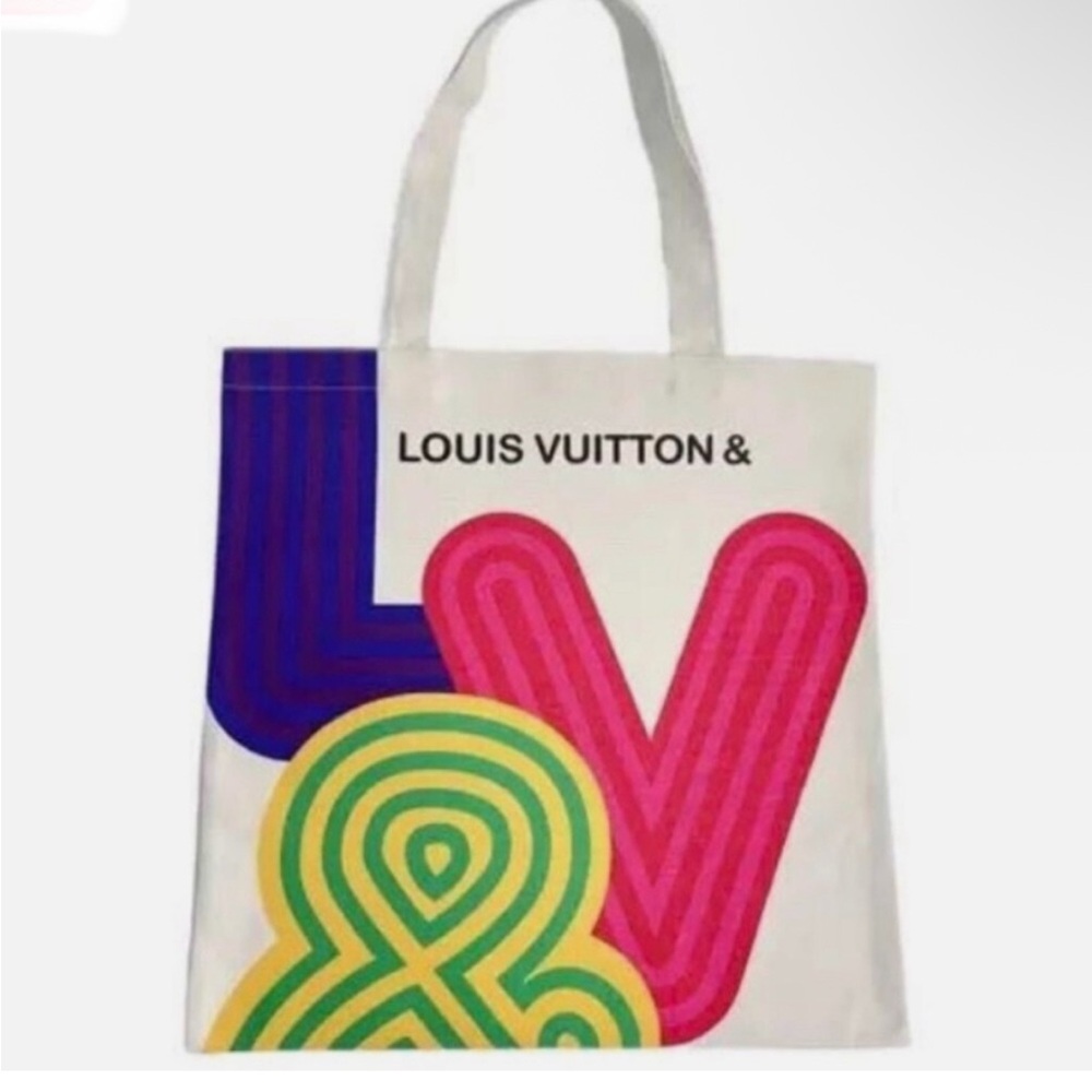 SOLD TO A FRIEND Louis Vuitton Eco Tote with Pink, Blue, and Green Accents - Picture 1 of 4